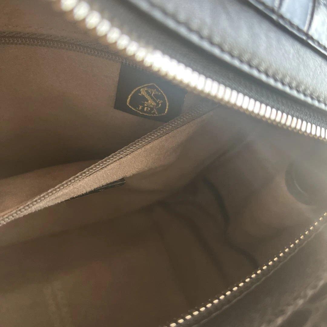 BEAUGRAND ボーグラン　クロコ　ハンドバッグ ブラック