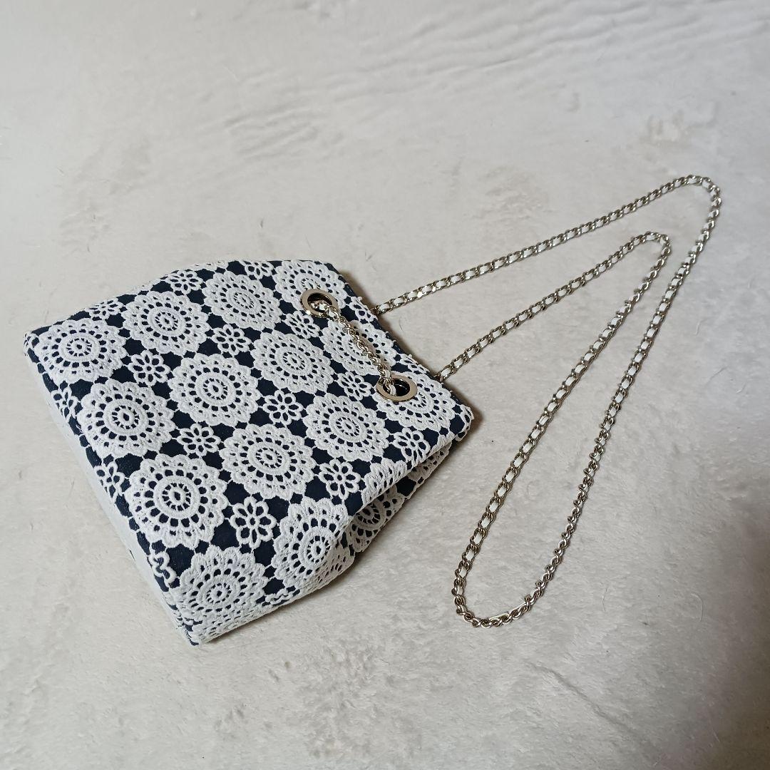 René ルネ　チェーンショルダーバッグ　ハンドバッグ　レース刺繍　新品