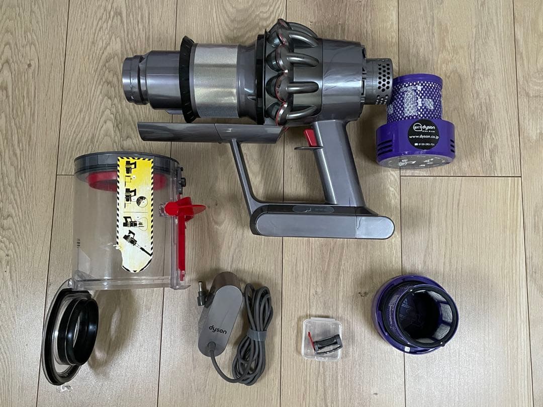 ダイソン①V10SV12 ２パイプ付 ２ヘッドから選択式　交換フィルター付