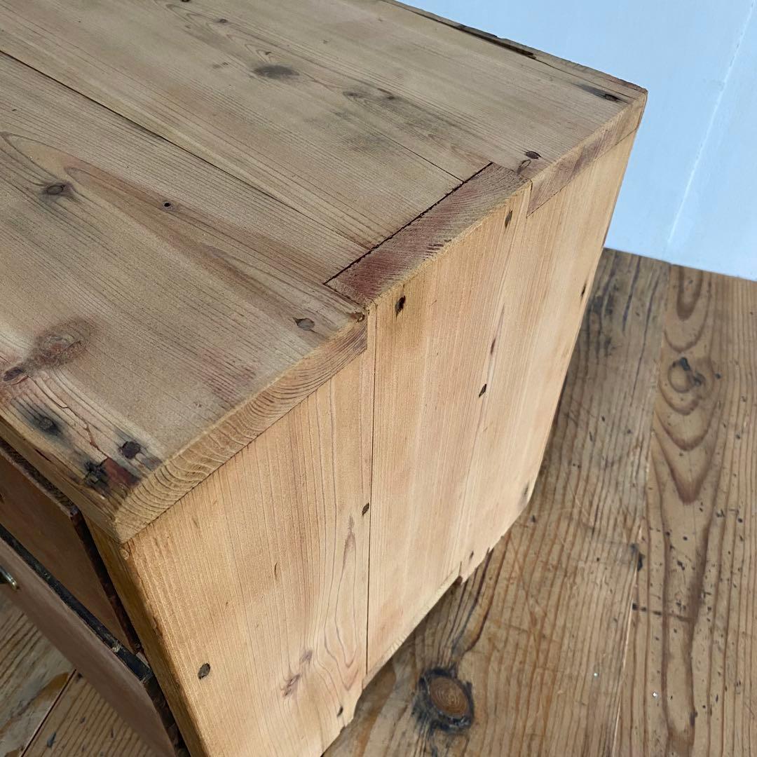 アンティーク ローボード テレビ台 チェスト 棚 無垢材 前欅 無塗装 z990