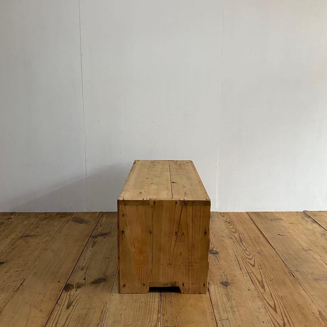 アンティーク ローボード テレビ台 チェスト 棚 無垢材 前欅 無塗装 z990