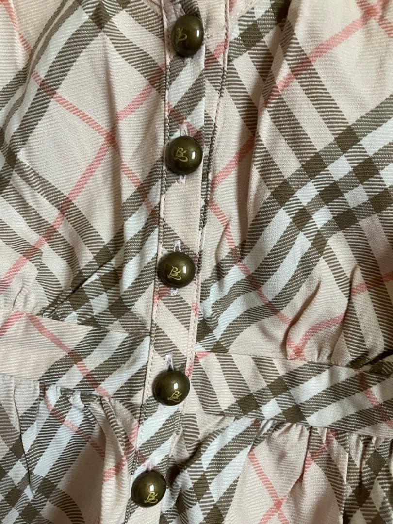 バーバリーブルーレーベル　ノバチェックキャミソール　Y2K