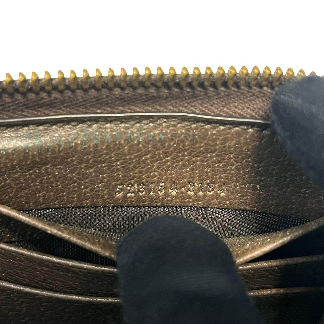 希少✨グッチ 長財布 ラウンドファスナー オフィディア GG レザー 茶色