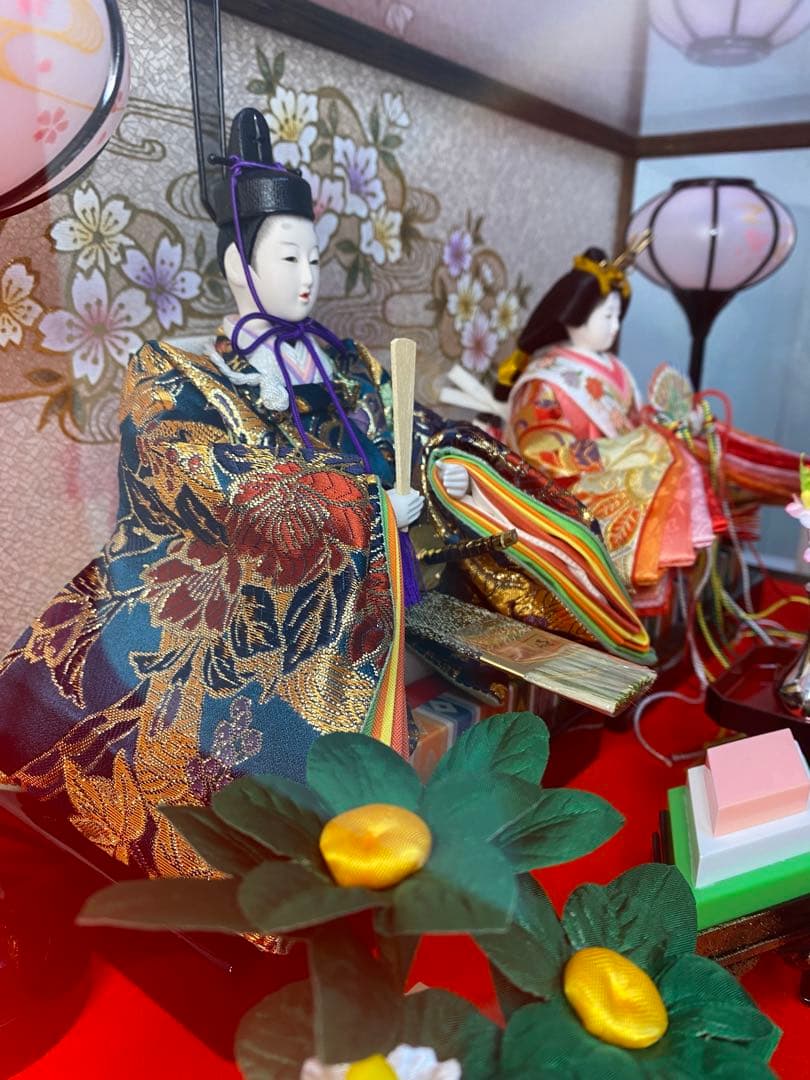 東京久月　雛人形アクリルケース入り親王飾り・間口約５７×奥行約３１×高さ約３３㎝