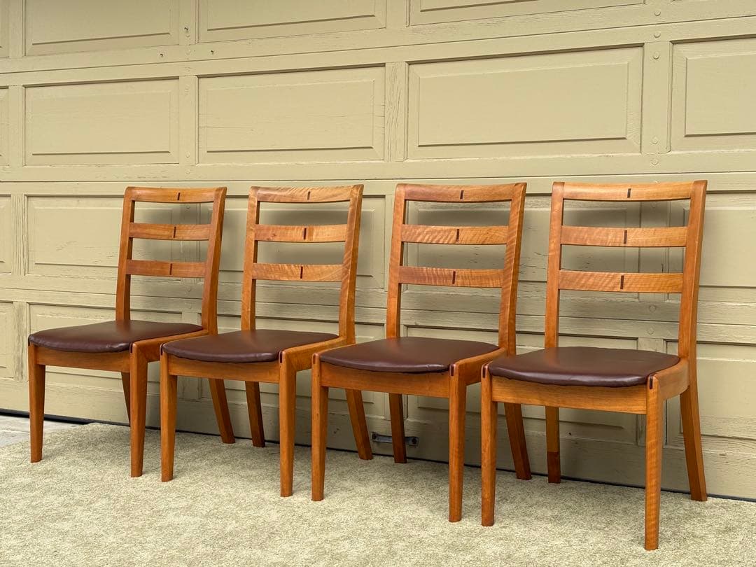 ①BOSCO ボスコ ダイニングチェア 4脚セット 朝日木材加工 無垢材