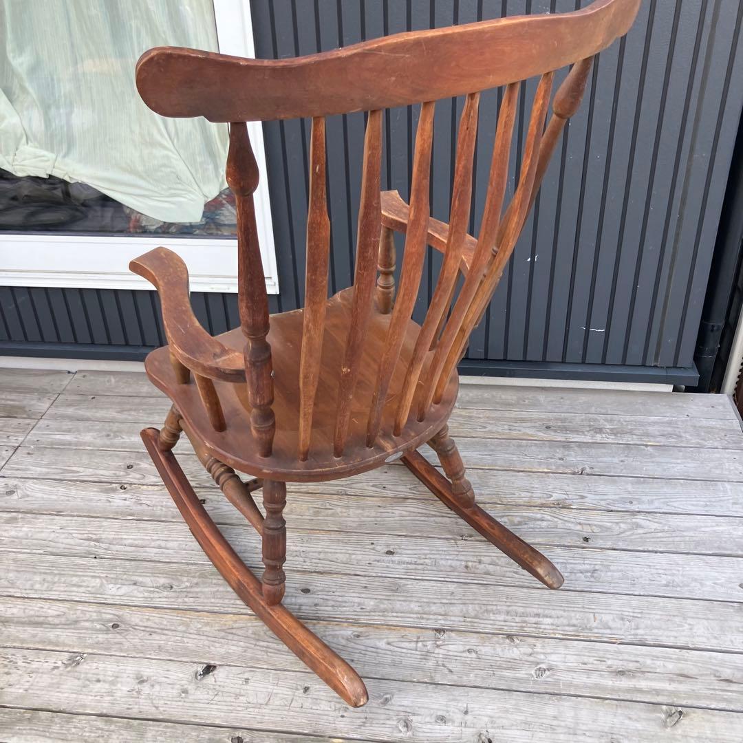 昭和レトロ 秋田木工 木製 ロッキングチェア アームチェア 古家具 ビンテージ
