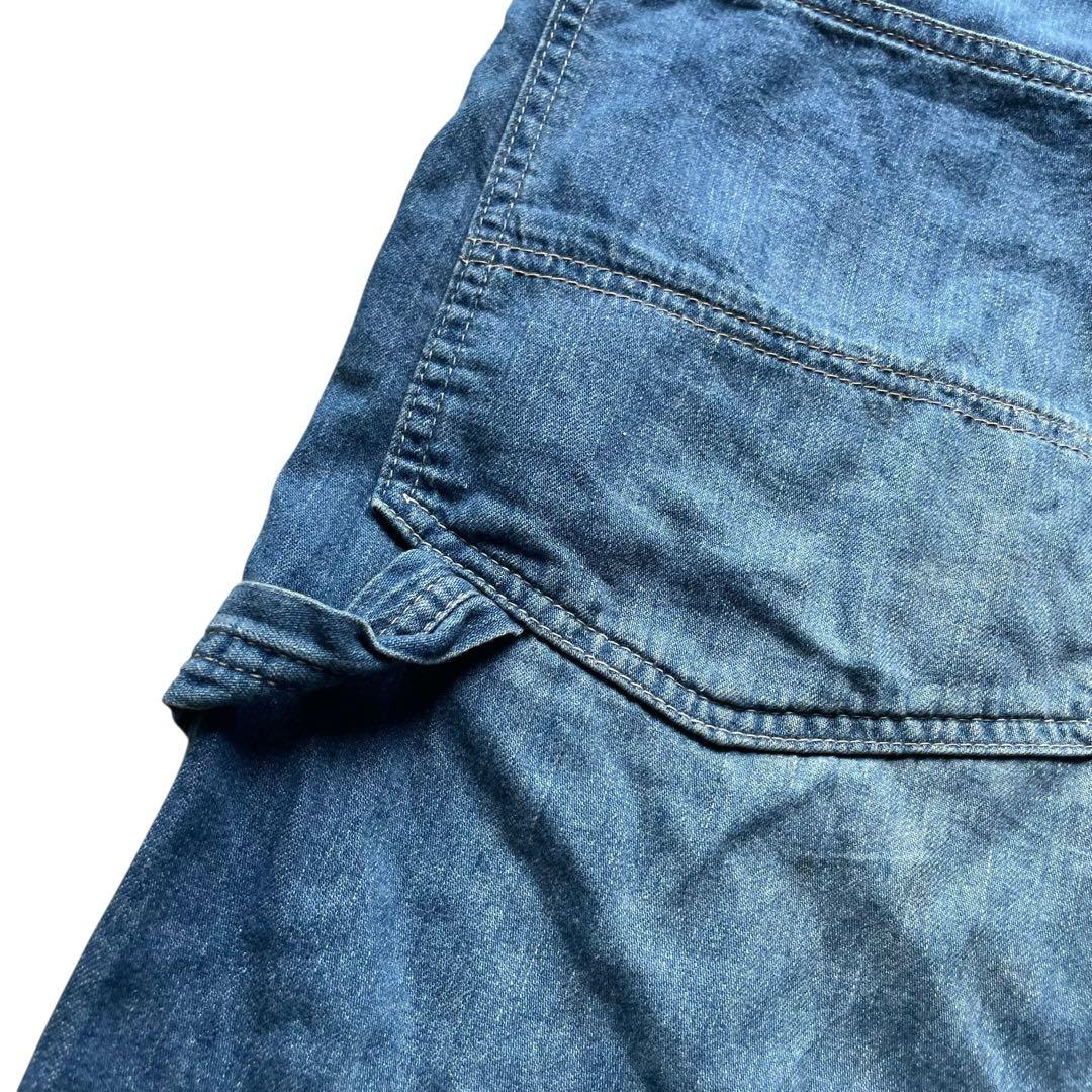 ONE-0-ONE ローバック デニム オーバーオール size 34