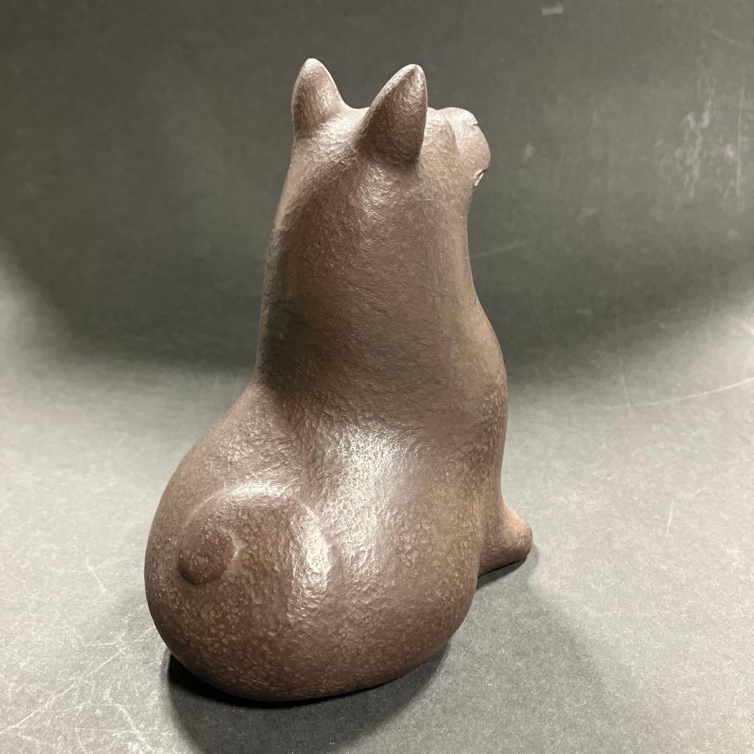 ブロンズ製犬・恩愛、木箱入り