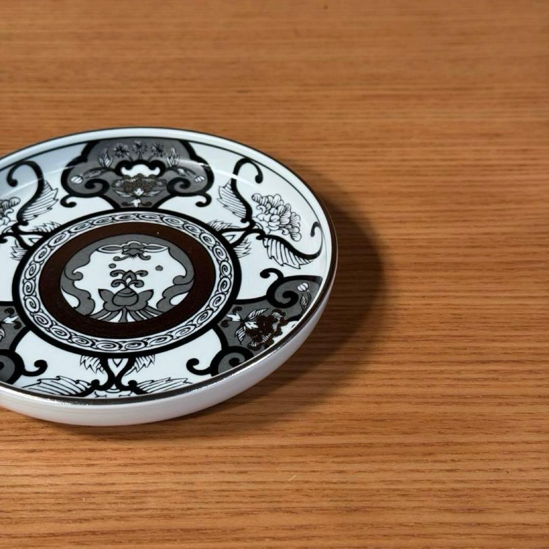 JAPAN  古伊万里草花紋 プラチナ 銘々皿 19cm和皿セット☆