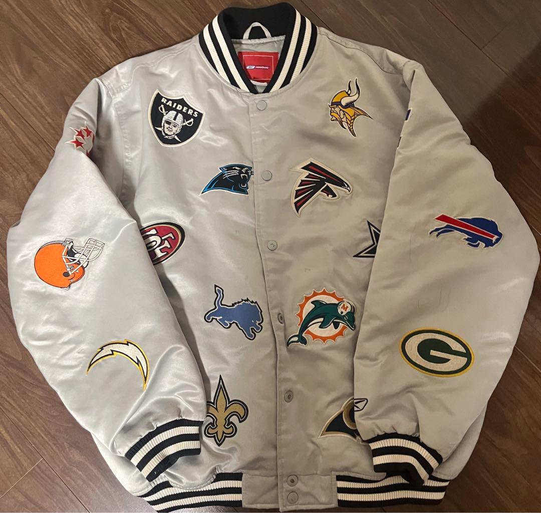 【百足着用】NFL ジャケット　シルバー　M