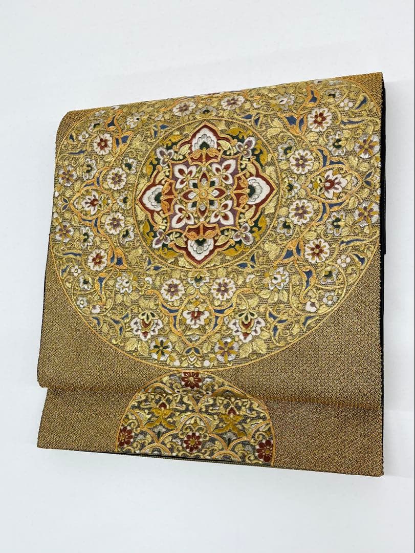 蘇州刺繍 袋帯 大華紋 正絹 お太鼓柄 D358