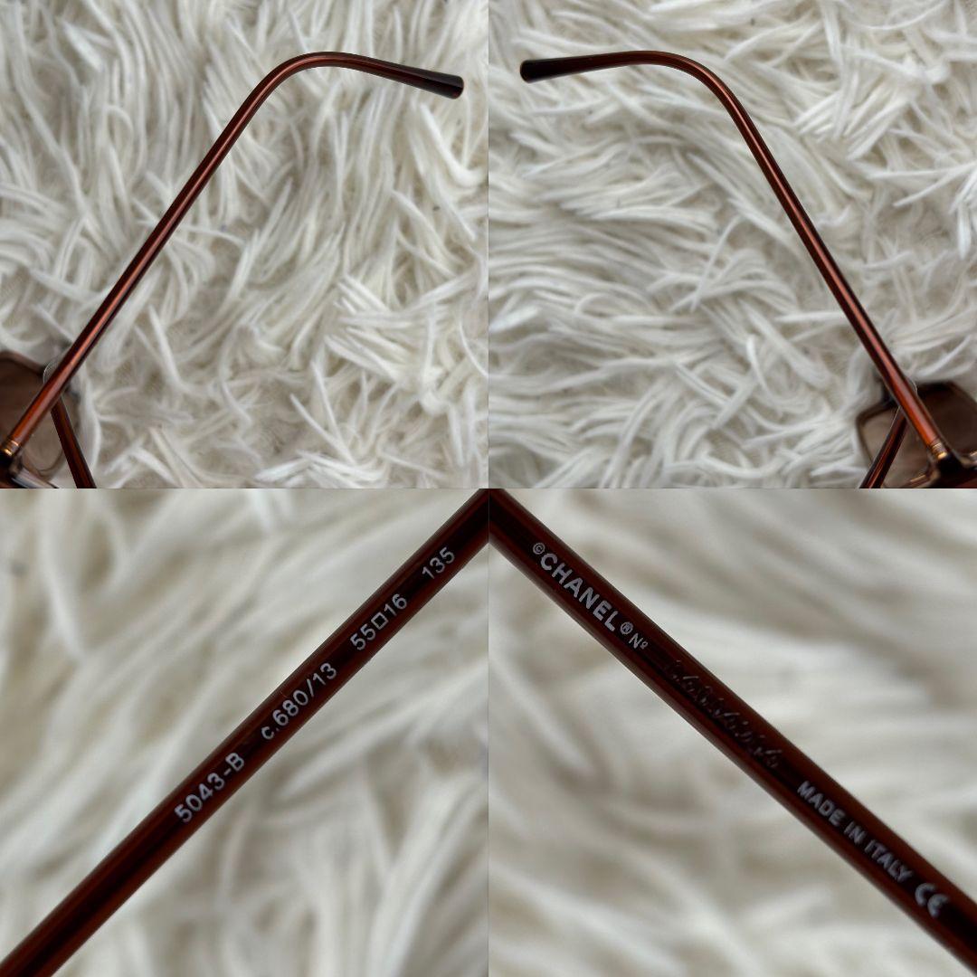 【超激レア美品】シャネル　サングラス　5043　スクエア　ココマーク　ブラウン系