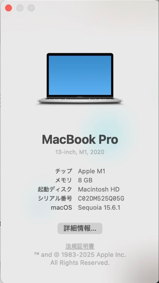 Apple MacBook Pro M1 13 インチ シルバー