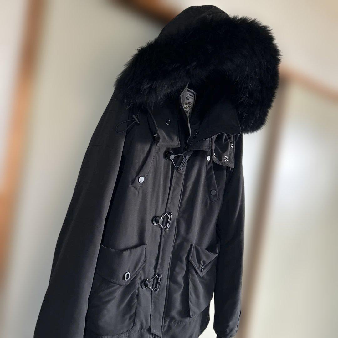 SLY N3B ブラック　ミリタリー　ラクーンファー　ビッグフード　ボア　y2k