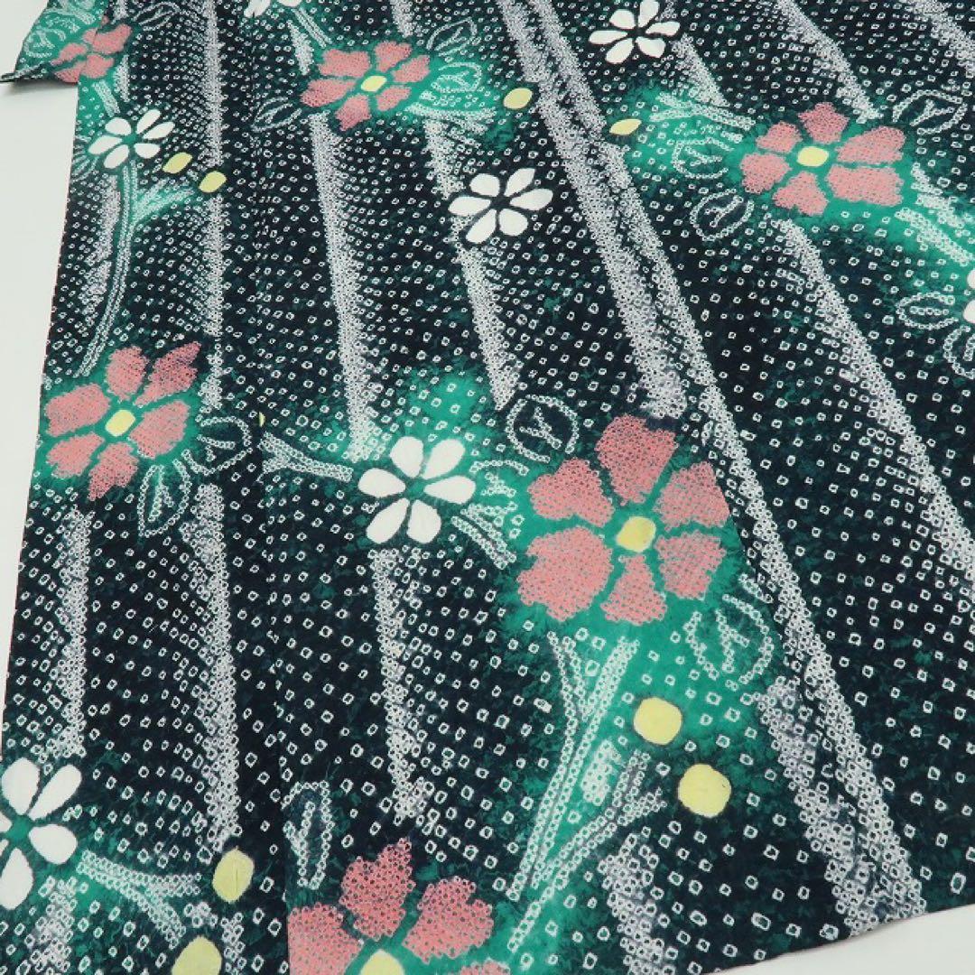 美品 有松鳴海絞り トールサイズ 高級浴衣 着物 A3411