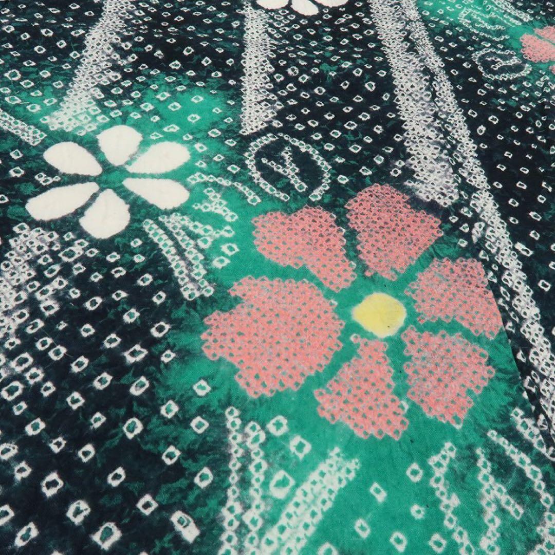 美品 有松鳴海絞り トールサイズ 高級浴衣 着物 A3411