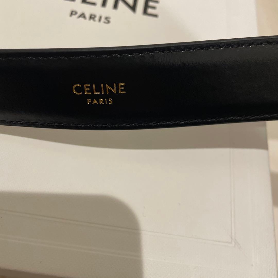 CELINE トリオンフ レザー ベルト 80cm