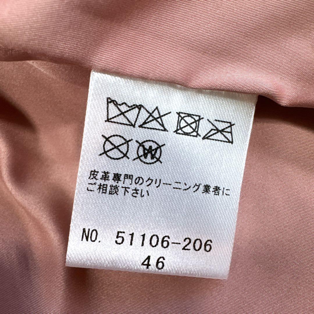 ローズティアラ 超美品　ラムレザー　ライダースジャケット　46サイズ　ブルゾン