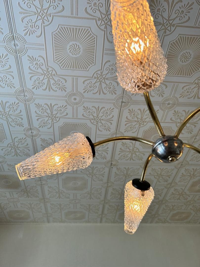 フランス　ランプ　シャンデリア　フレンチ　ミッドセンチュリー　ヴィンテージ