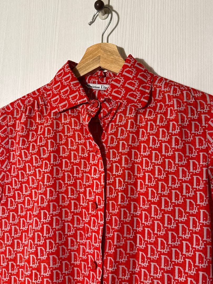 90s dior 総柄クリスチャンディオール vintage シャツ　トロッター