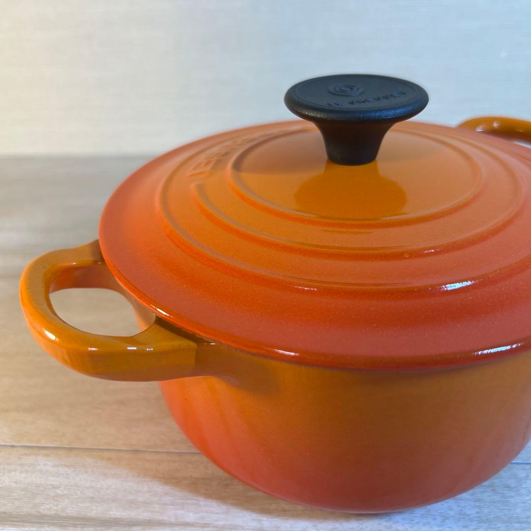 ルクルーゼ　ココットロンド　16cm オレンジ　両手鍋　鍋