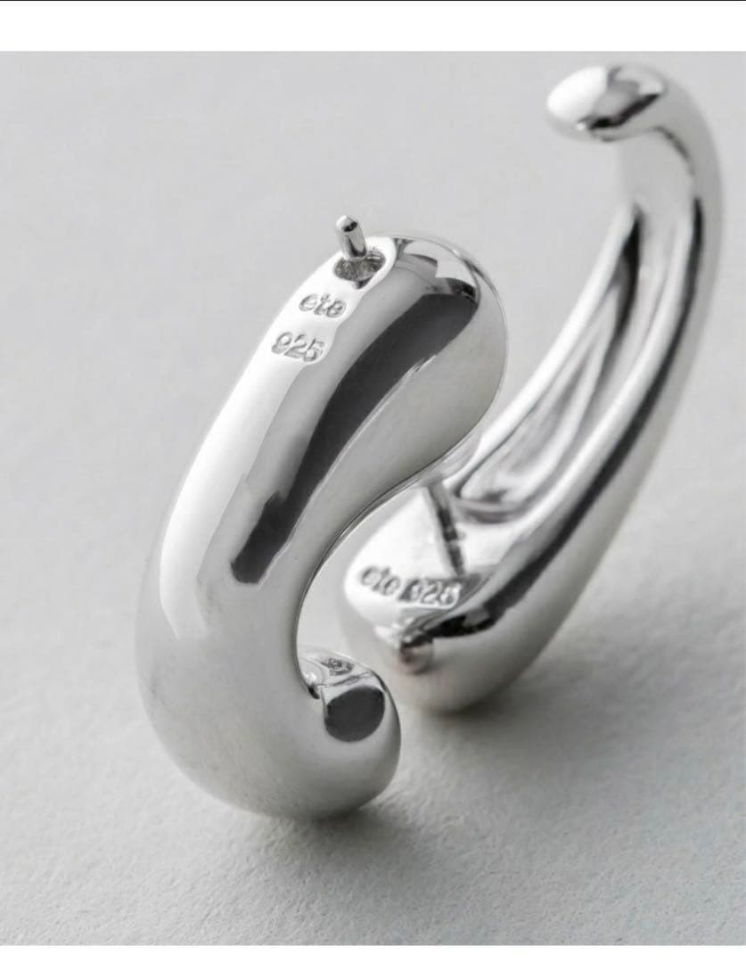 値下げ　ete エテ　フローピアス　S シルバー