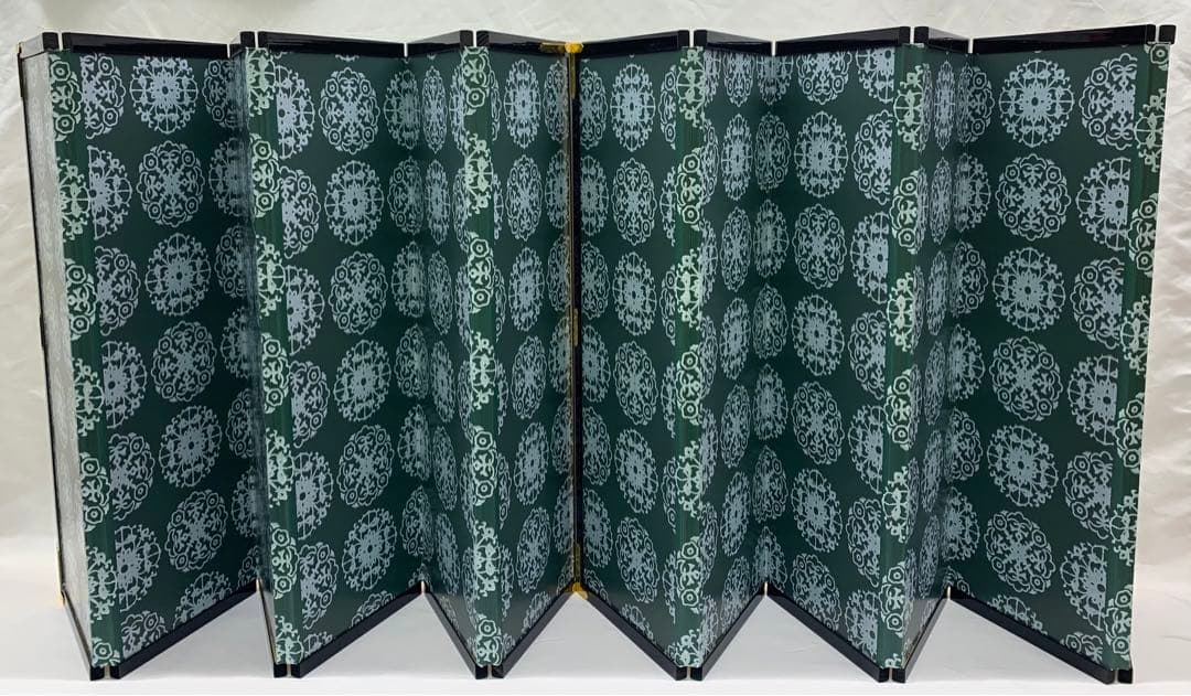 六曲一双屏風　20号　箔押　二重ヘリ付き　雛人形　ひな道具　雛道具　ひな祭り
