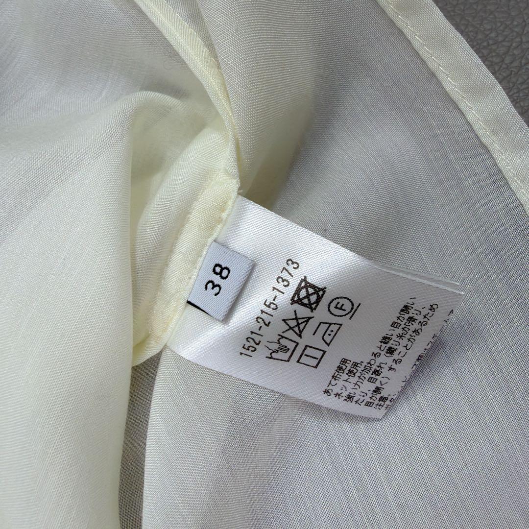 ユナイテッドアローズ ボウタイ シアー ブラウス 生成り　セレモニー　38