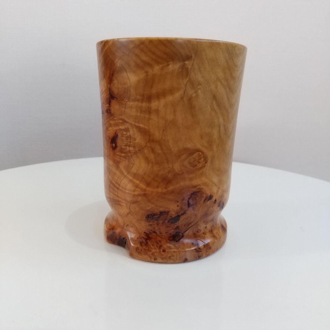 青森ひば 瘤杢 ペン立て