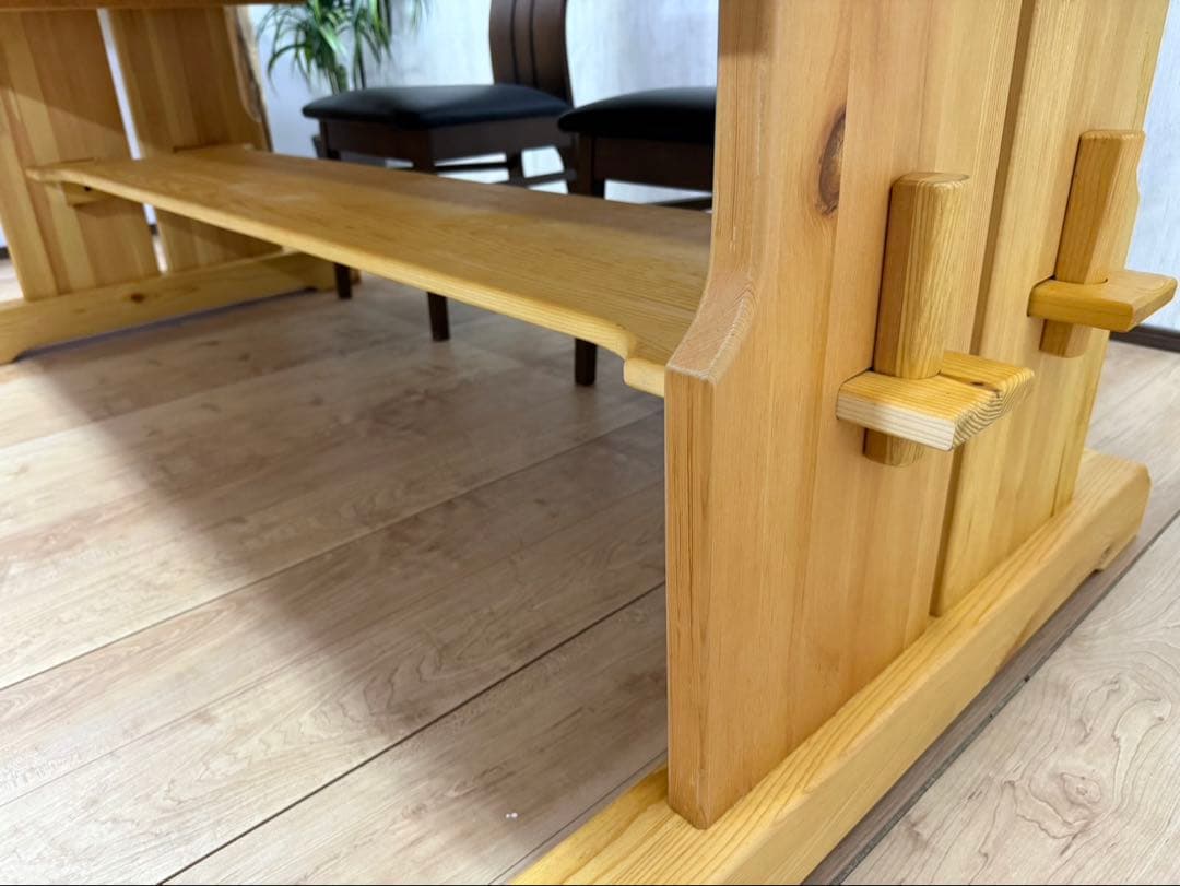 大特価！無垢材ダイニングテーブル 6〜8人一枚板集成材