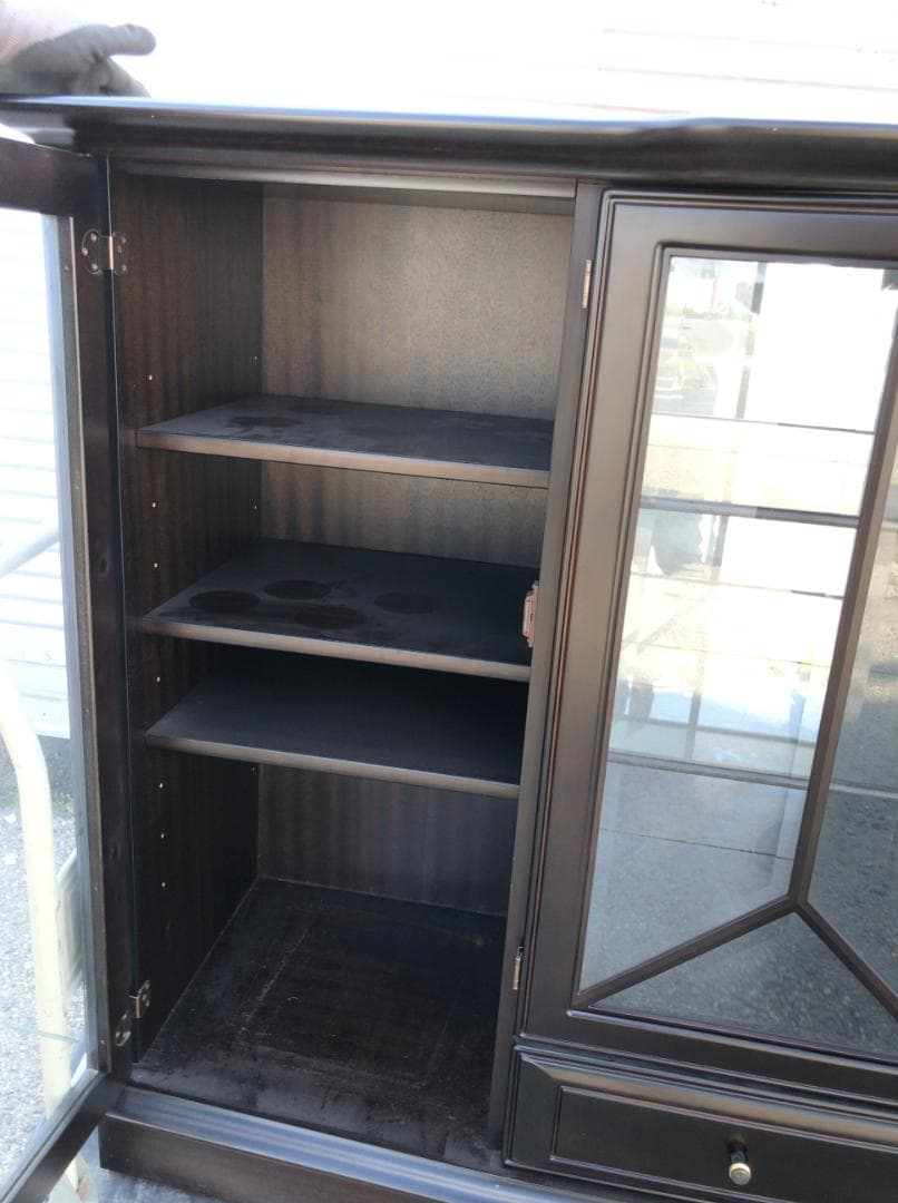 ■13935■カップボード サイドボード 食器棚 キャビネット ミラー