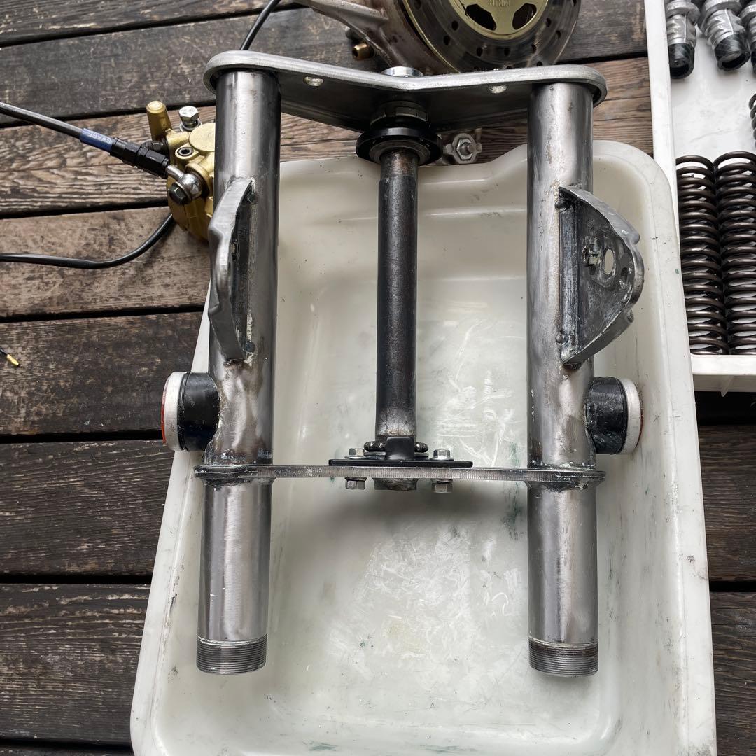 【シャリー用】5cmローダウン＆ディスク付 純正タイプフロントフォーク キット