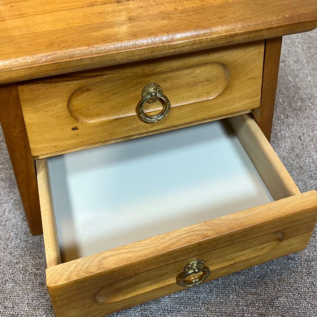 踏み台 引き出し付き 木製 スツール 収納 アンティーク