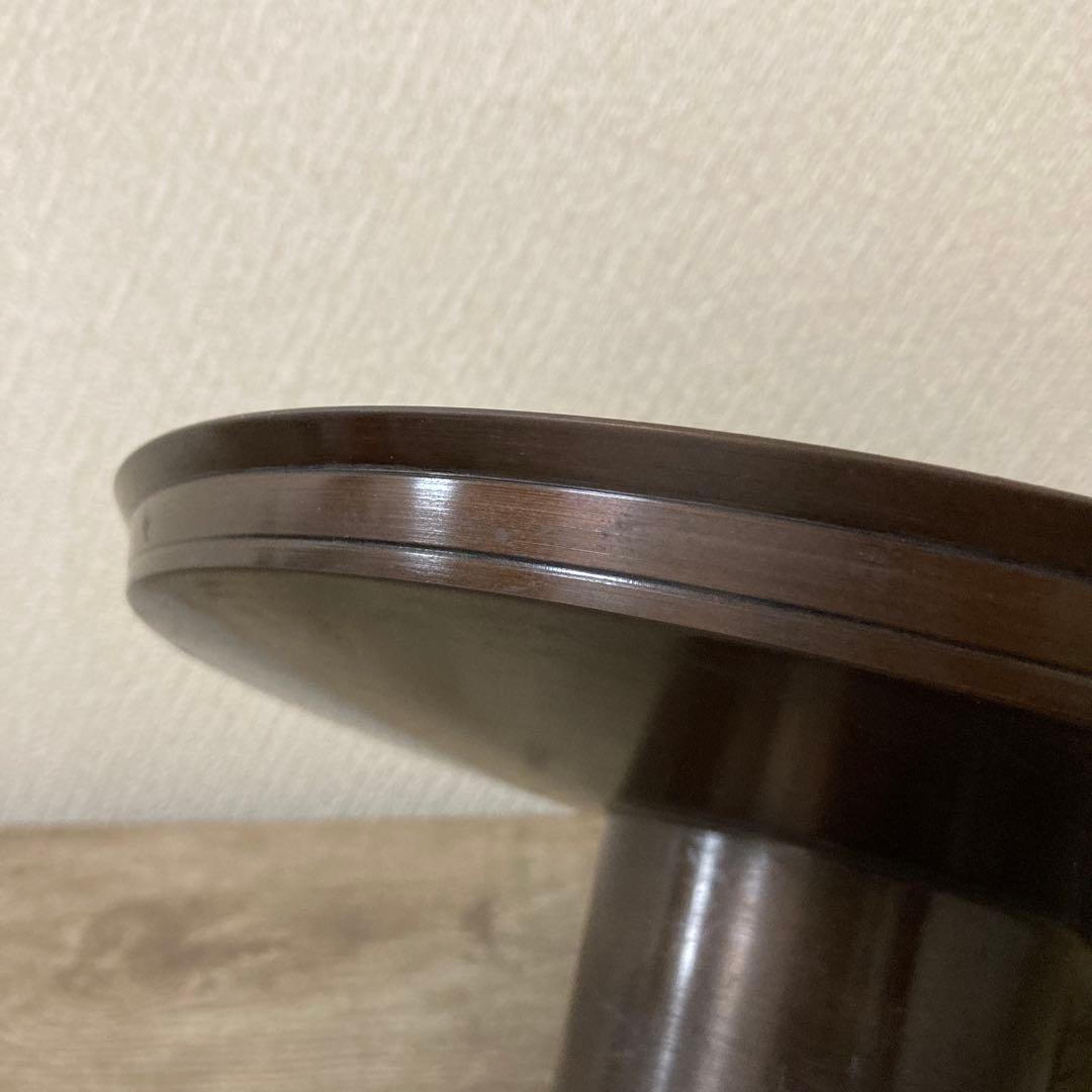 高岡銅器　薄端　中光　花器　茶道具　透かし彫り　ビンテージ〈検 池坊　華道いけ花