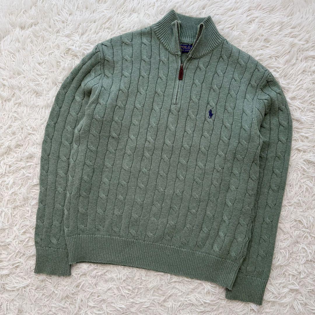 現行タグ⭐︎POLO RALPH LAUREN ハーフジップケーブルニットセーター