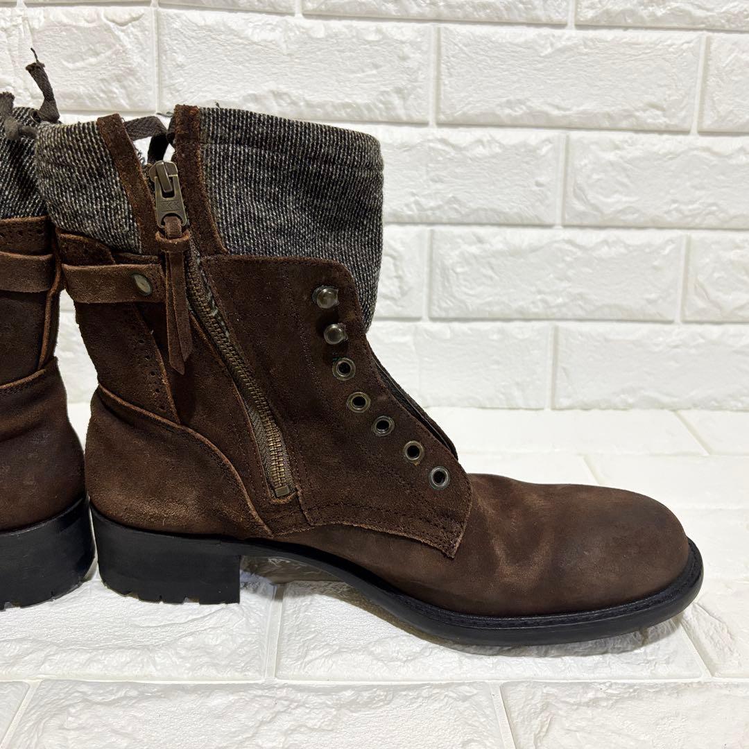 アルフレッドバニスター レースレイヤードワークブーツ 40 y2k スウェード