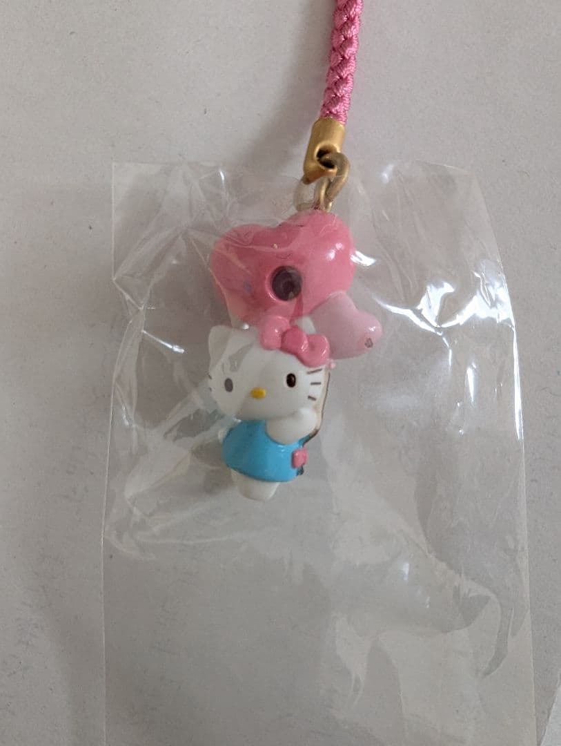 ハローキティ ストラップ のぞき穴根付　エンジェル
