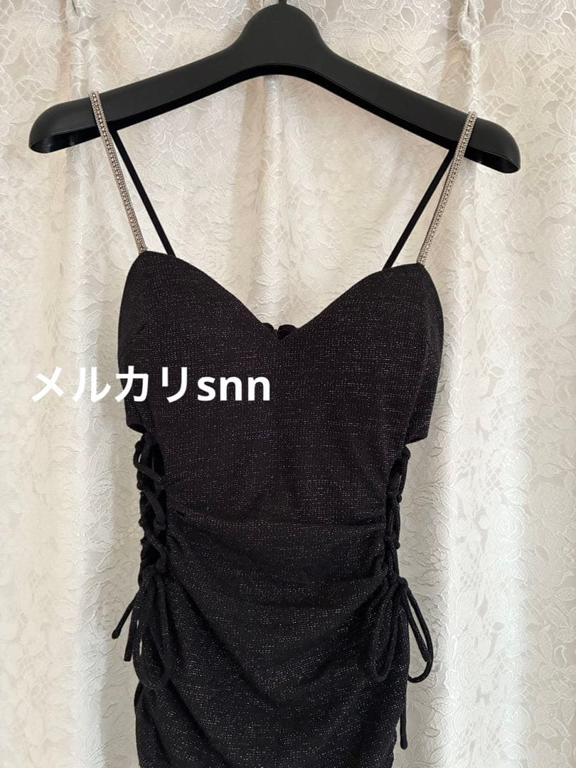 jewels キャミドレス　S ブラック ラメ