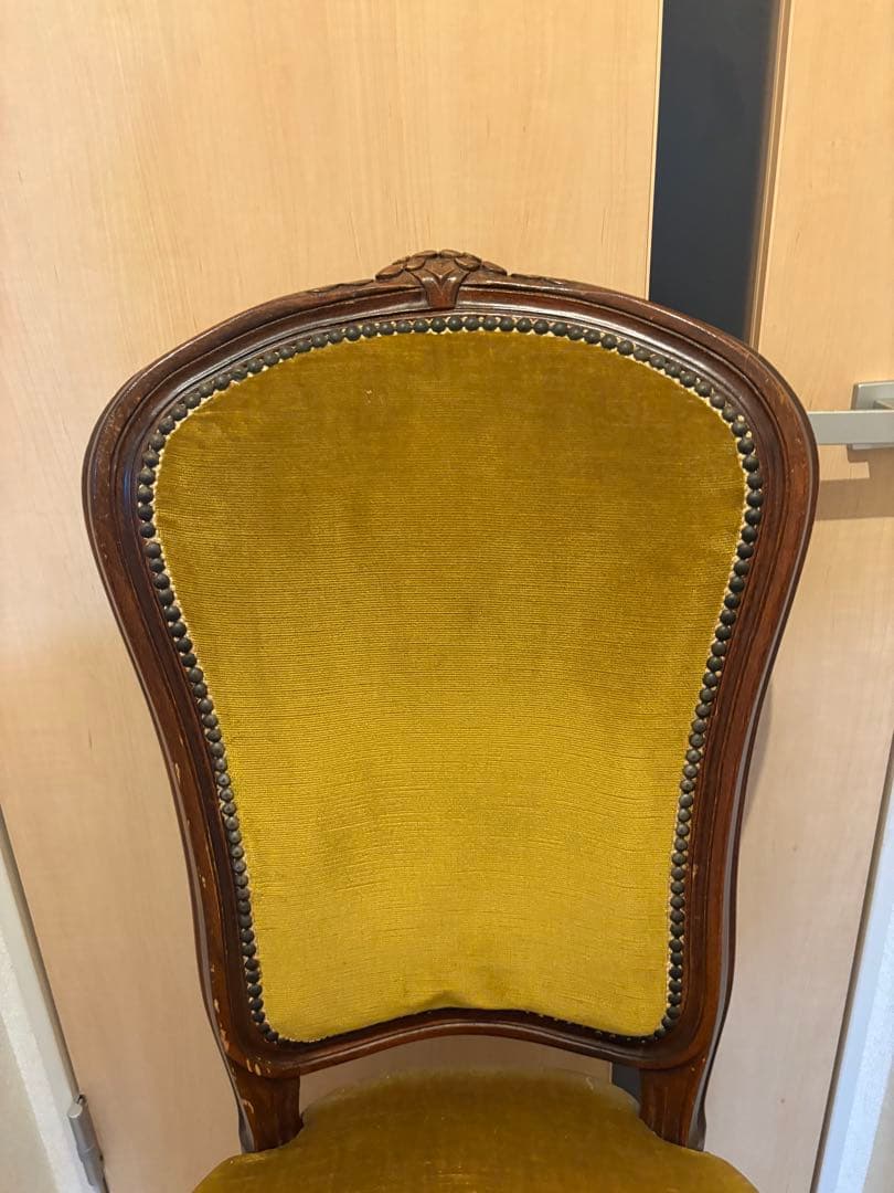 ダイニングチェア アンティーク調　ロココ　ベルベット　猫脚