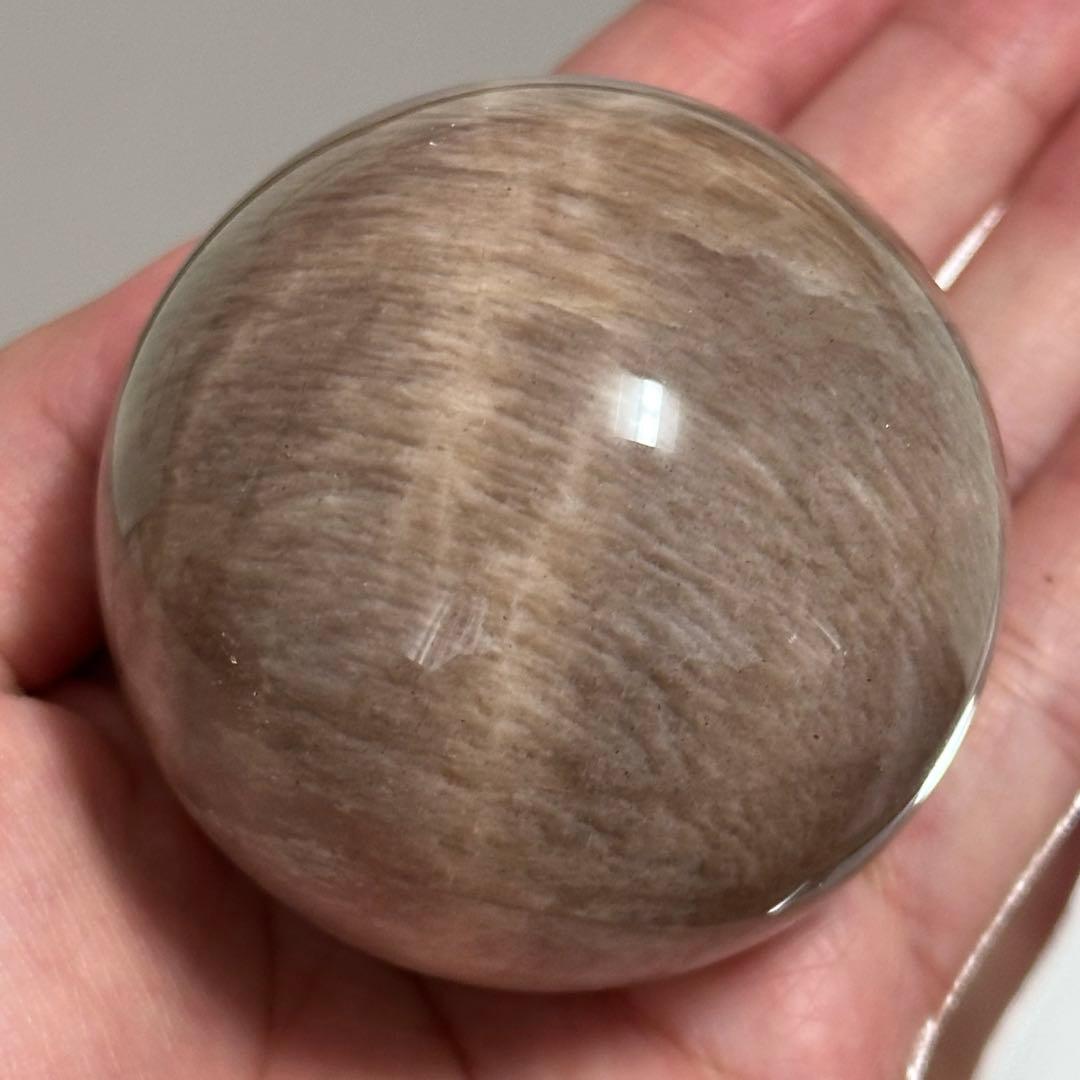 【高品質】【希少】サンムーンストーン シラー スフィア 5.5cm 天然石 台座