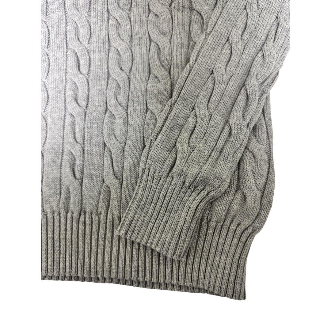美品ポロラルフローレン ケーブルニット グレーS