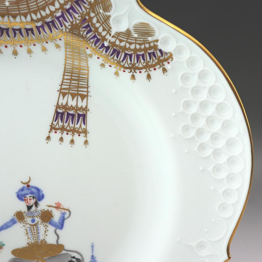 マイセン 千夜一夜物語 アラビアンナイト 飾り皿 「美女に果物篭を渡すサルタン」