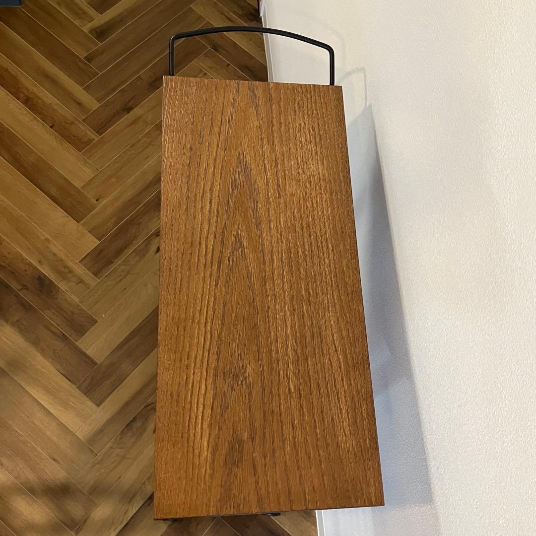 キッチンワゴン スリム アンティーク加工 木製 アイアン