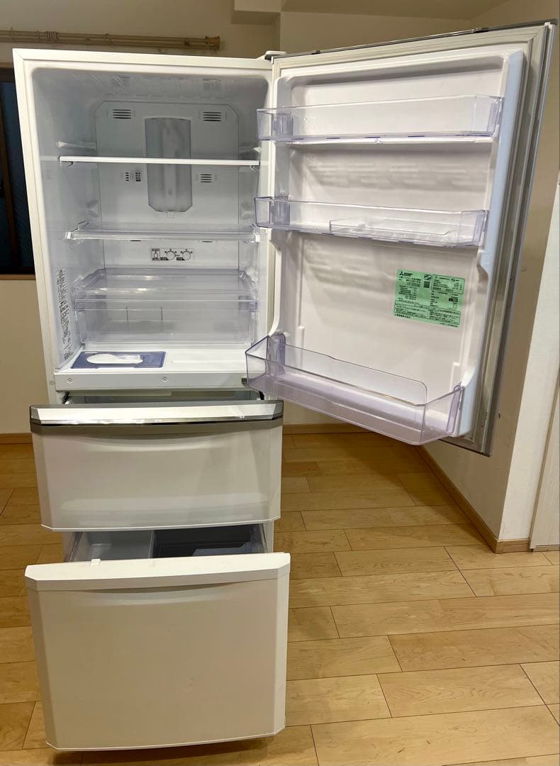 三菱 冷蔵庫 MR-C34C-W 2018年製 自動製氷 右開き