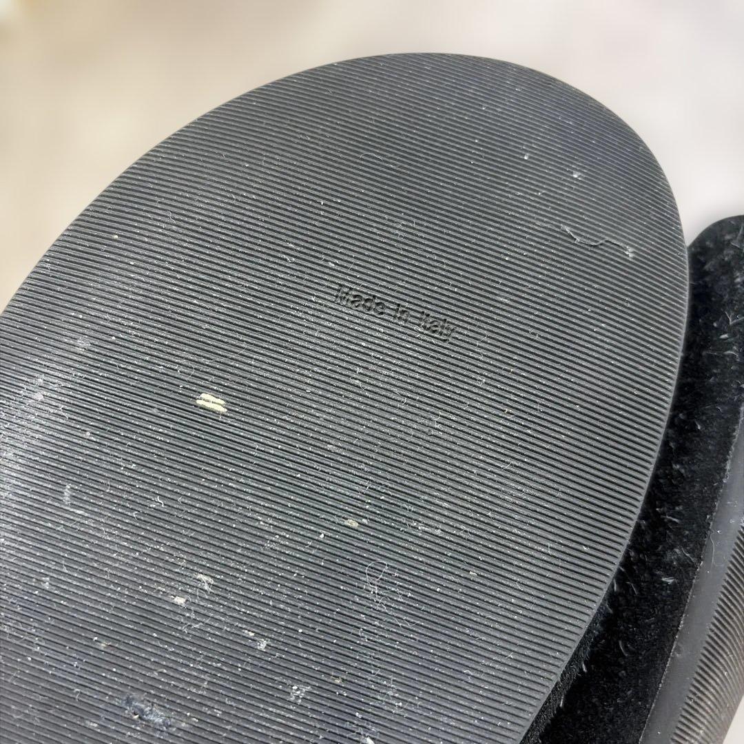 The Row 黒 スエード サボサンダル