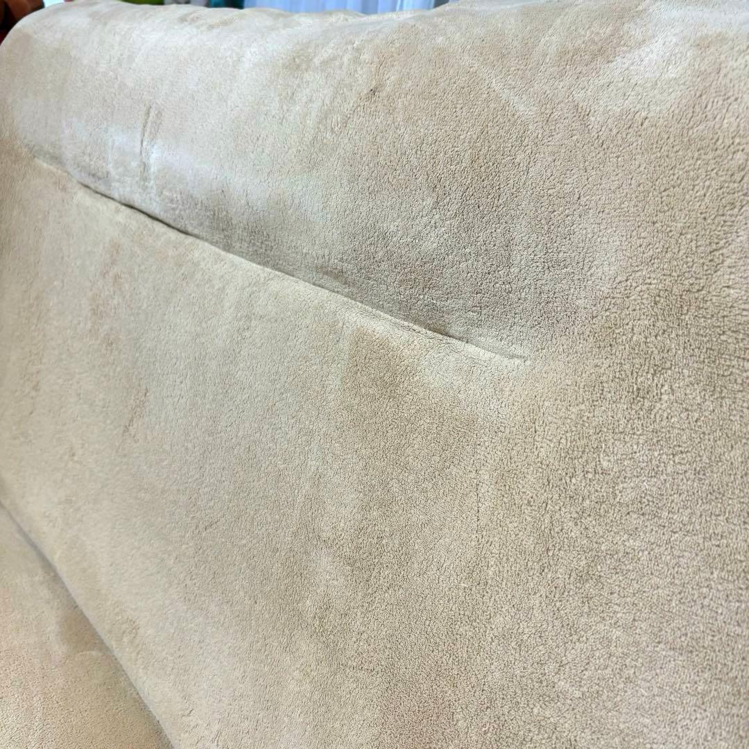 最終お値下げ‼️【LOWYA】 ソフトベージュ 2人掛けソファ　ベッド　座椅子