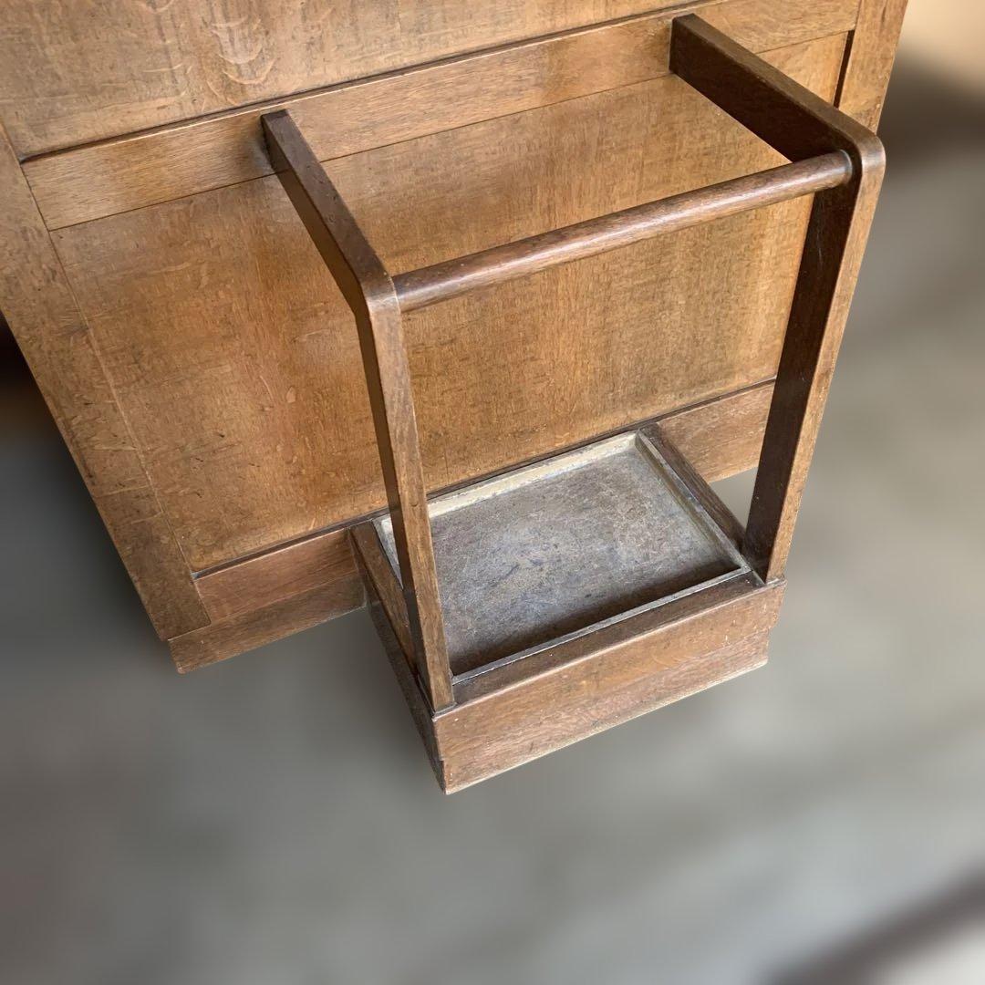 レトロ　傘立て　コート掛け　木製