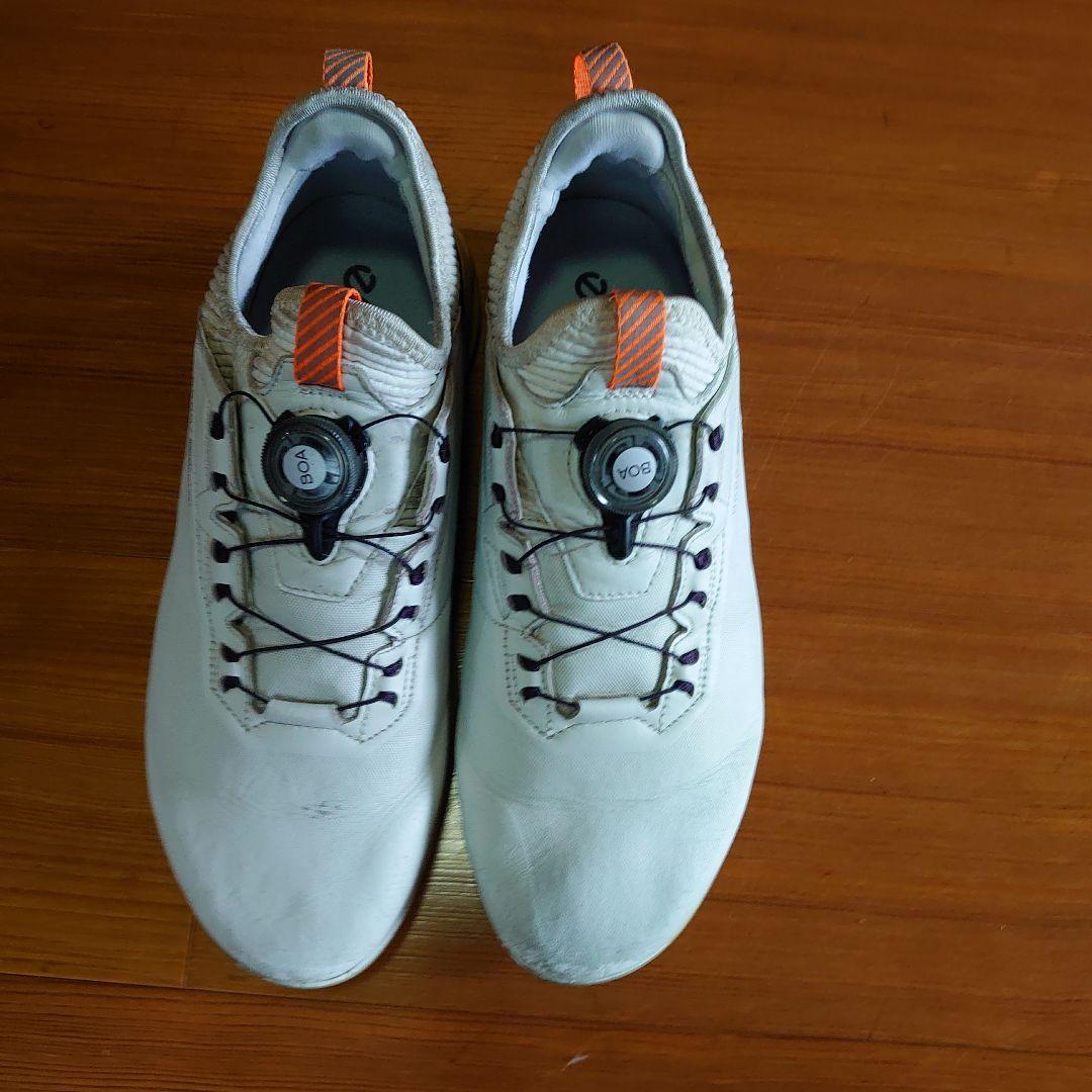 ダイヤル式ゴルフシューズ ホワイトecco