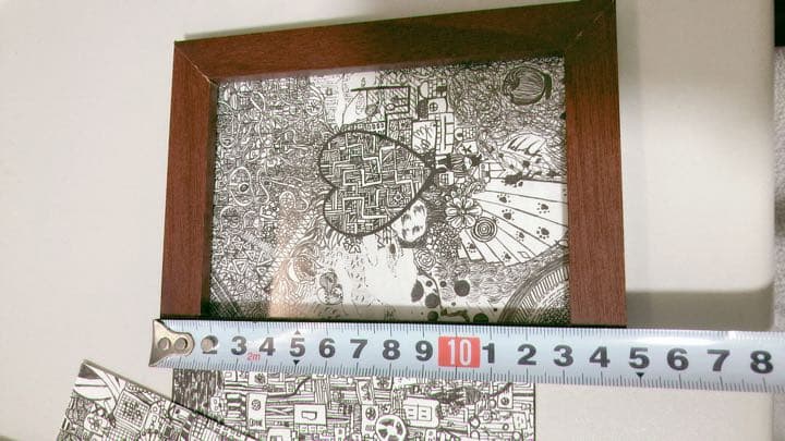 ボールペン画 原画3枚セット ゼンタングル