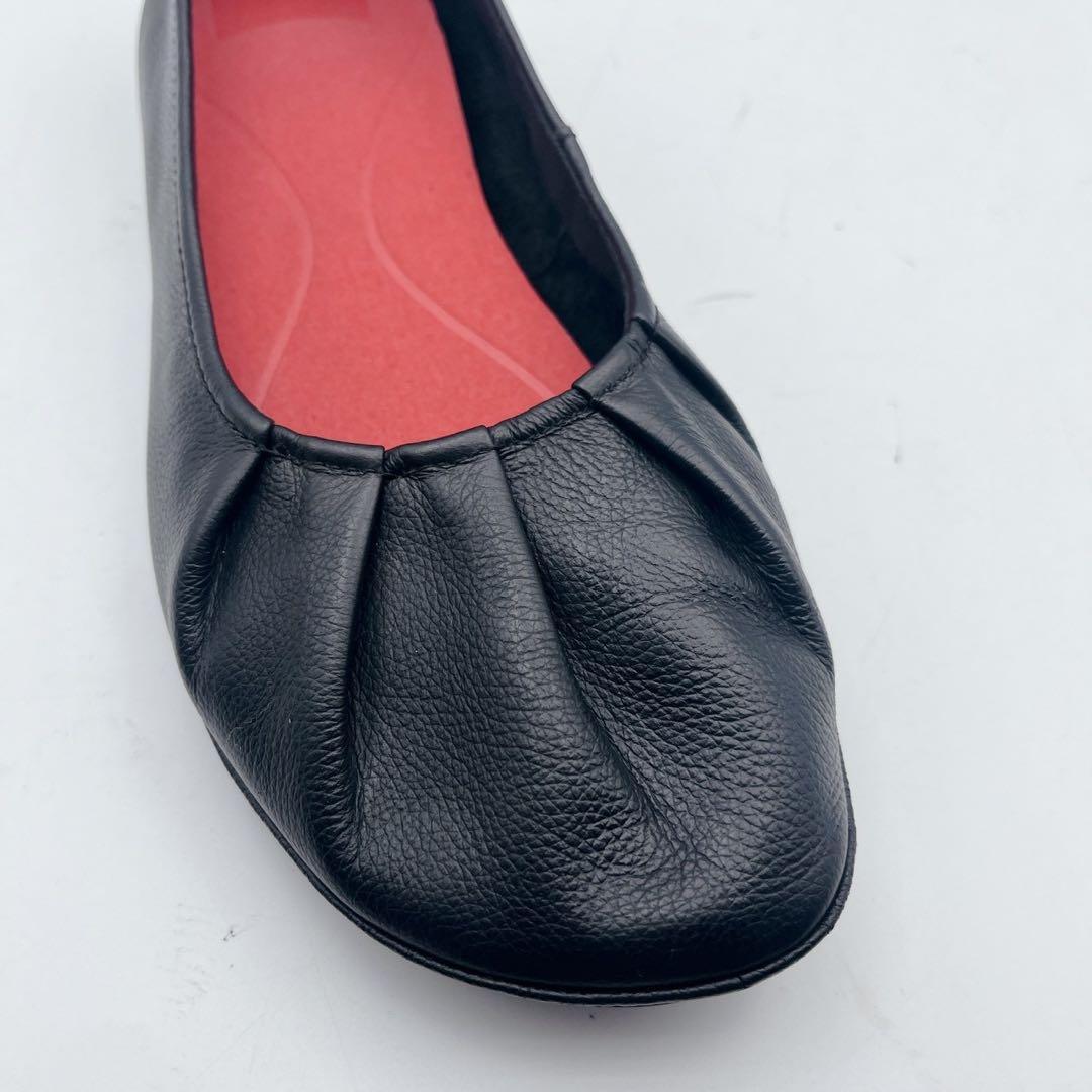 美品✨カンペール ライトニナ レザー フラットシューズ ブラック 38